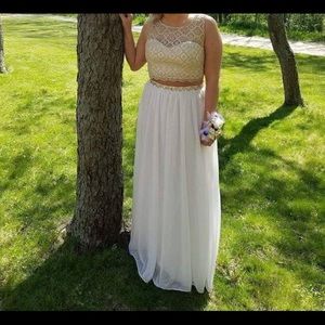 2 piece prom dress